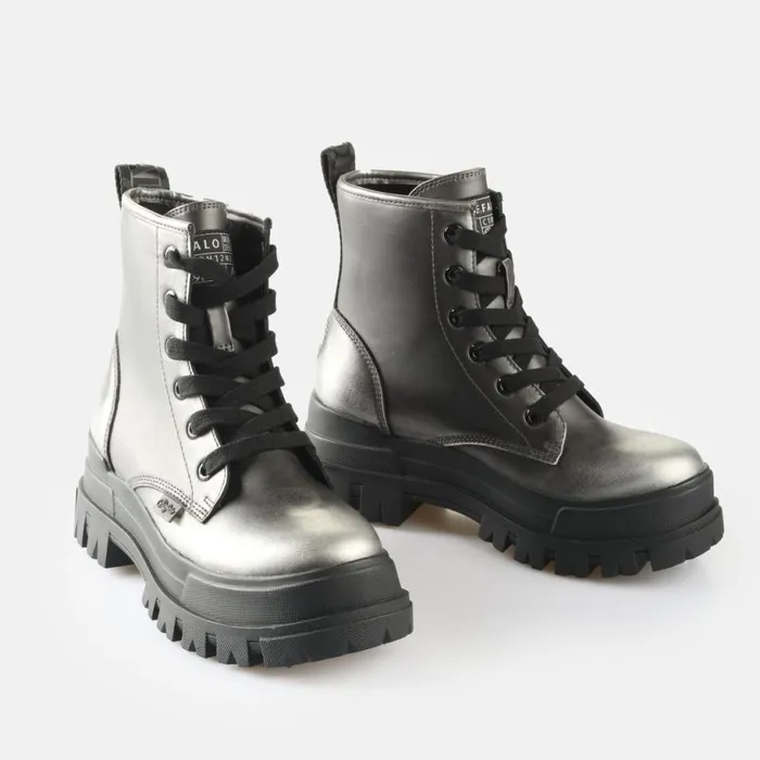 Shop Boots and AnkleBoots BUFFALO Aspha Rld Vntg Pewterblack