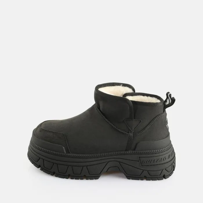 Shop Boots and AnkleBoots BUFFALO Fusion Slip On Lo Warm Black