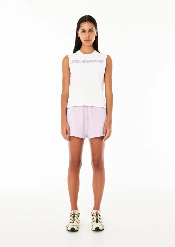 Shop DOUBLE JUMP TANK IN OPTIC WHITE PE Nation Tees and Tanks