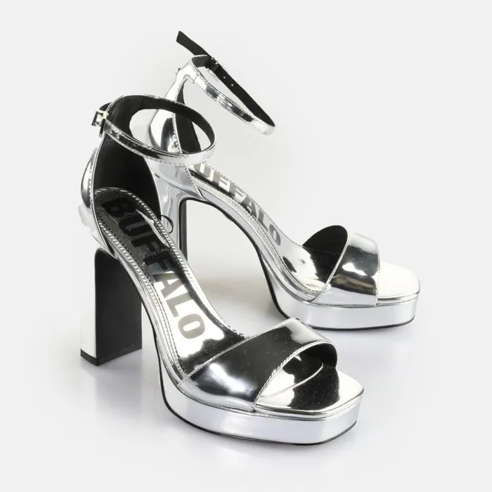 Shop Heels BUFFALO June Neat Silver