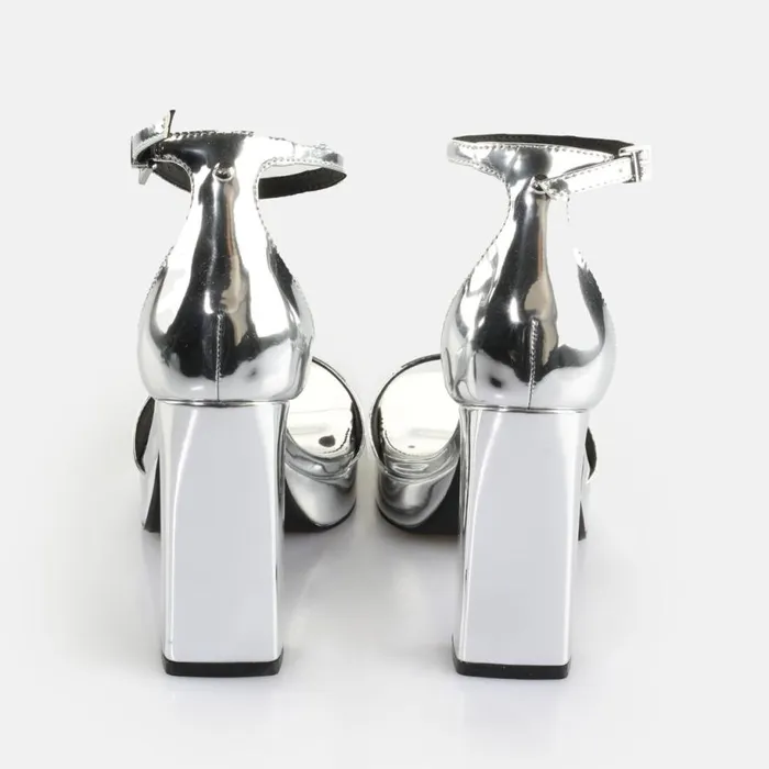 Shop Heels BUFFALO June Neat Silver