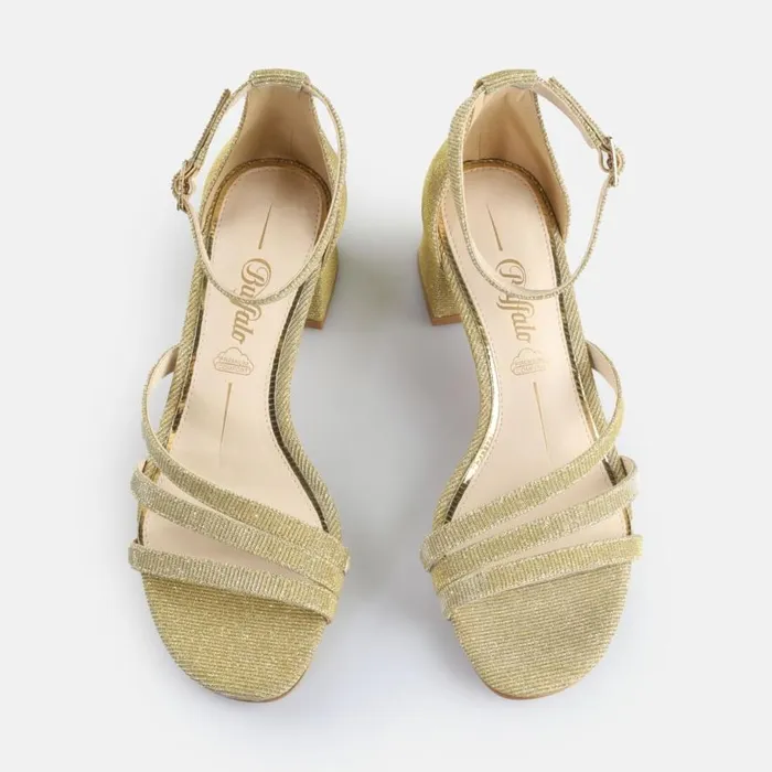 Shop Heels BUFFALO Lilly Shine Gold
