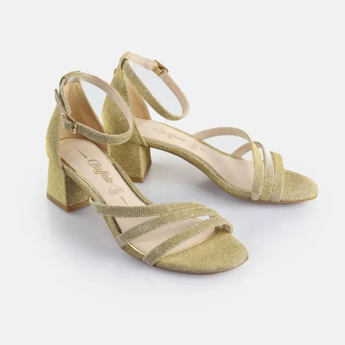 Shop Heels BUFFALO Lilly Shine Gold
