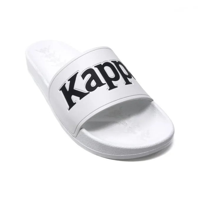 Shop Kappa Footwear 222 Banda Adam 9 Slides White Black Grey