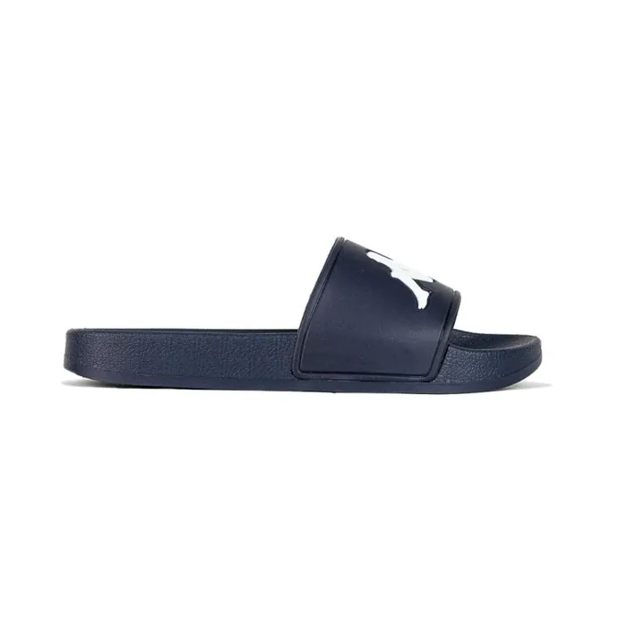 Shop Kappa Footwear Authentic Adam 2 Slides Blue Marine White
