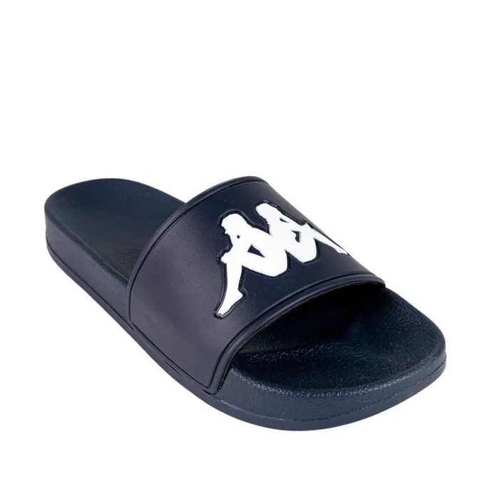Shop Kappa Footwear Authentic Adam 2 Slides Blue Marine White
