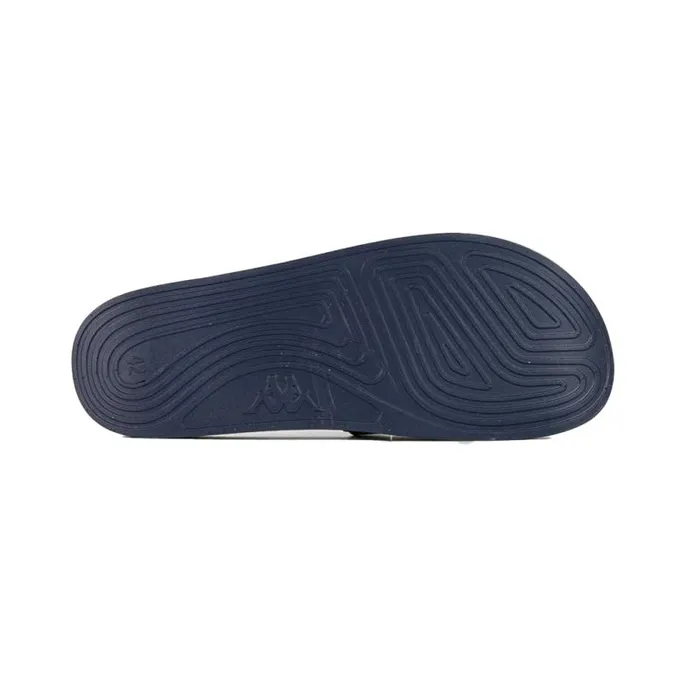 Shop Kappa Footwear Authentic Adam 2 Slides Blue Marine White