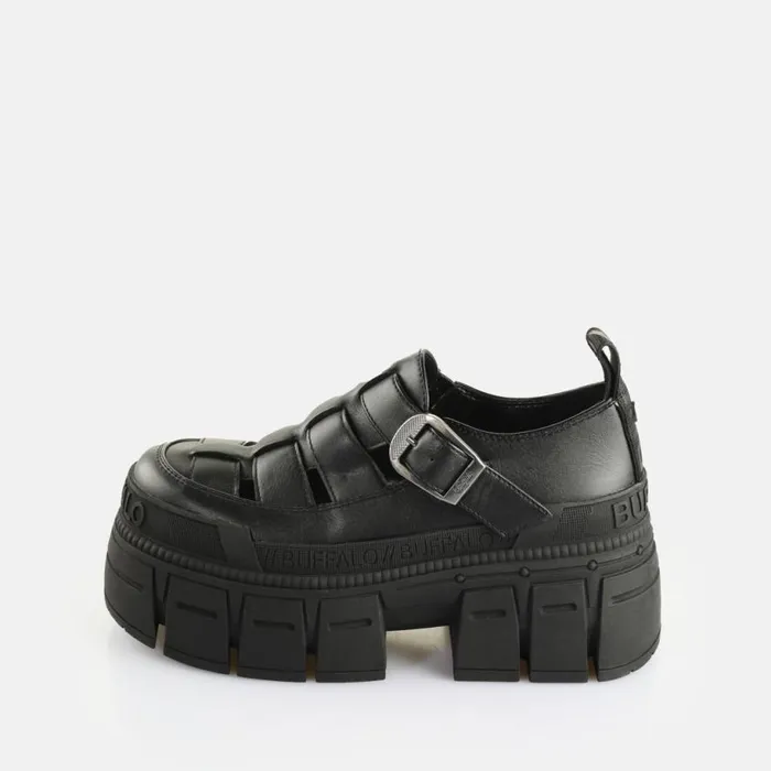 Shop Lace Up Shoes BUFFALO Gospher Fisher Black