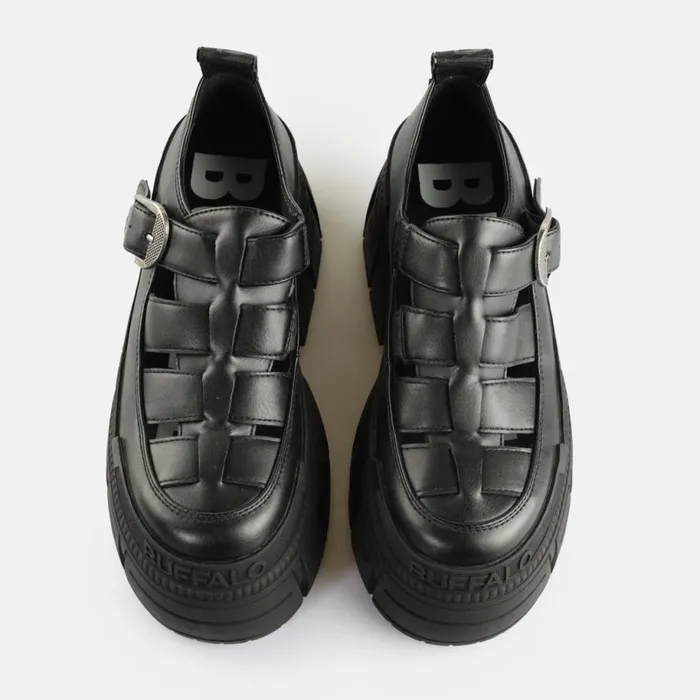 Shop Lace Up Shoes BUFFALO Gospher Fisher Black