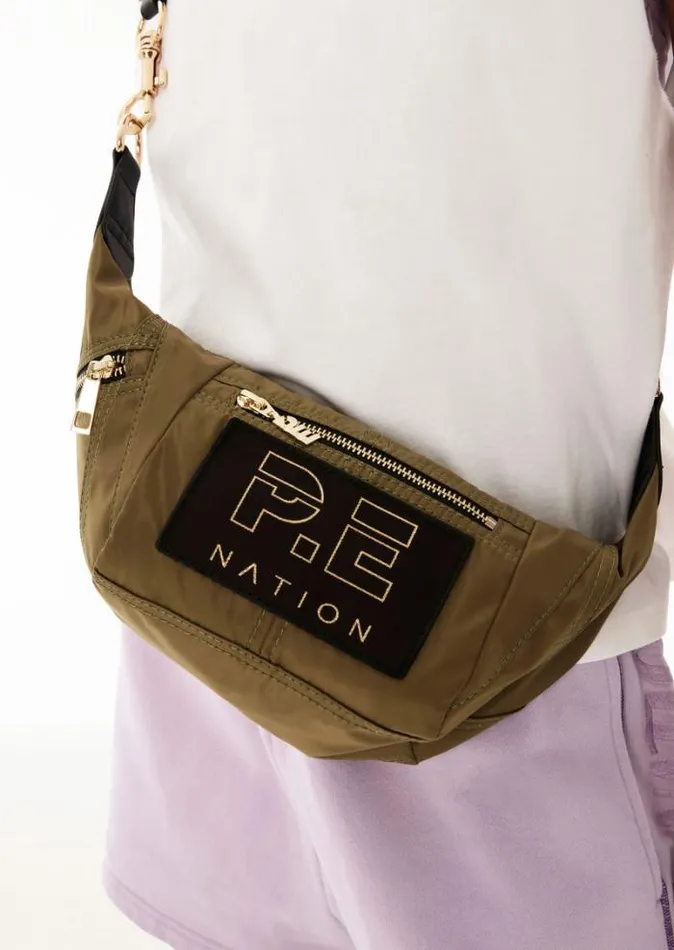 Shop MINI FASTEST LAP CROSS BODY BAG IN KHAKI PE Nation Bags