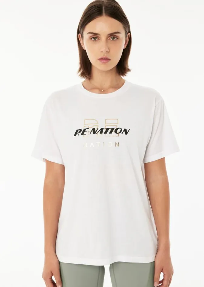 Shop MIXTAPE TEE OPTIC WHITE PE Nation Tees and Tanks