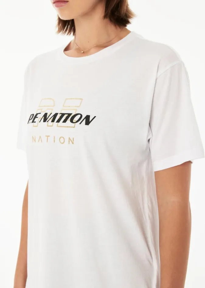 Shop MIXTAPE TEE OPTIC WHITE PE Nation Tees and Tanks