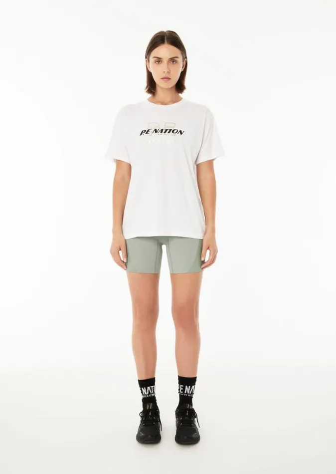 Shop MIXTAPE TEE OPTIC WHITE PE Nation Tees and Tanks