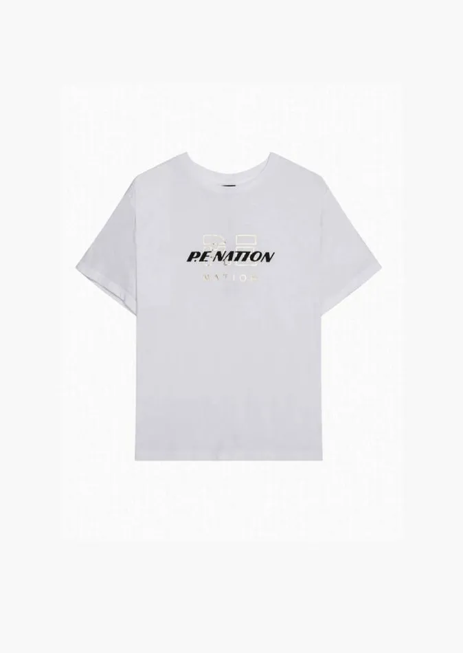 Shop MIXTAPE TEE OPTIC WHITE PE Nation Tees and Tanks