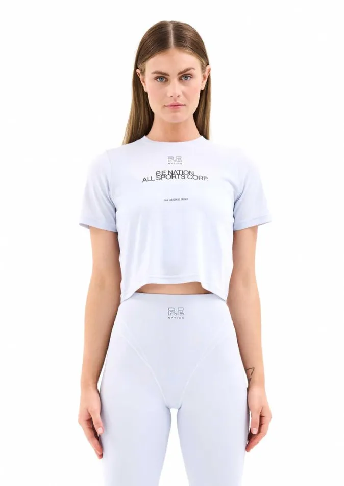 Shop PARALLEL TEE IN GREY DAWN PE Nation Tees and Tanks