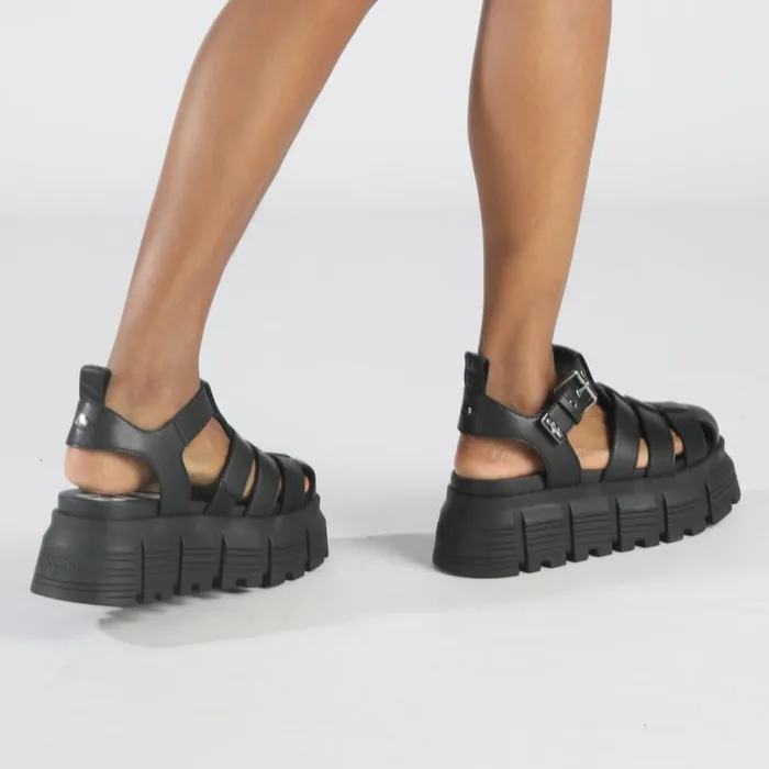 Shop Sandals and Slides BUFFALO Ava Fisher Black