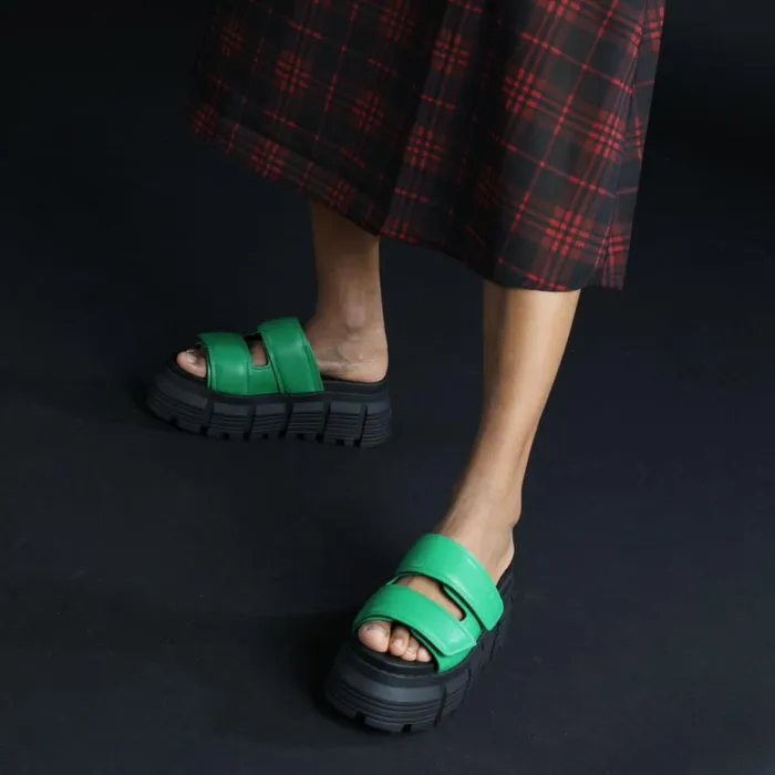 Shop Sandals and Slides BUFFALO Ava Velari Green