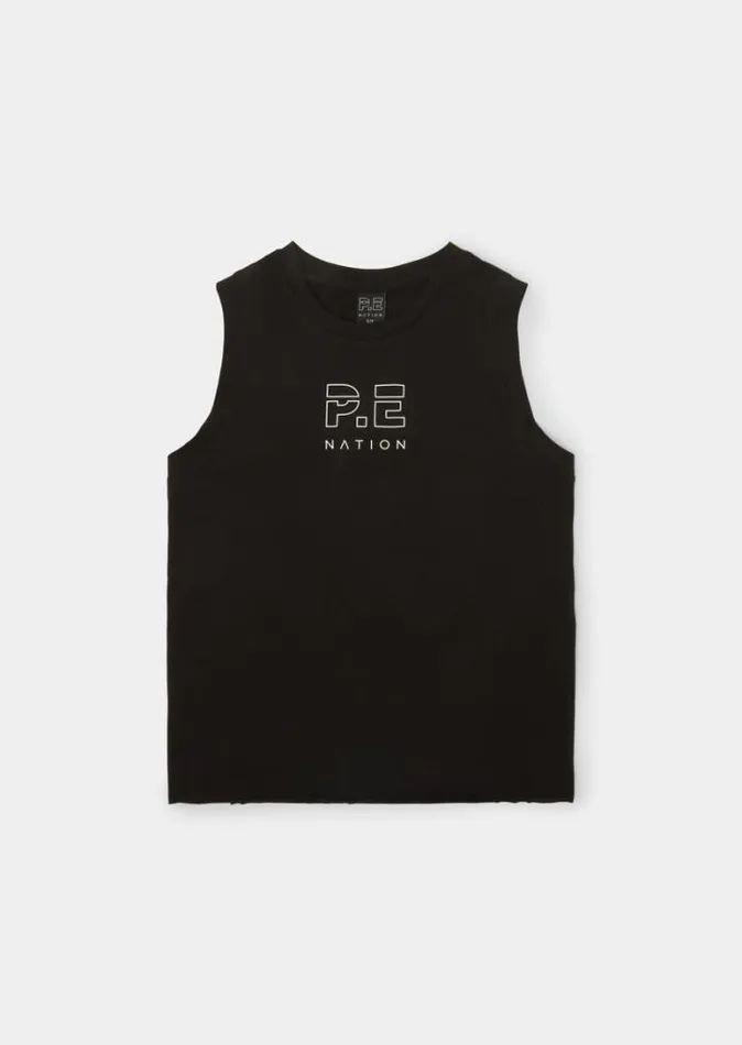 Shop SHUFFLE TANK IN BLACK PE Nation Tees and Tanks