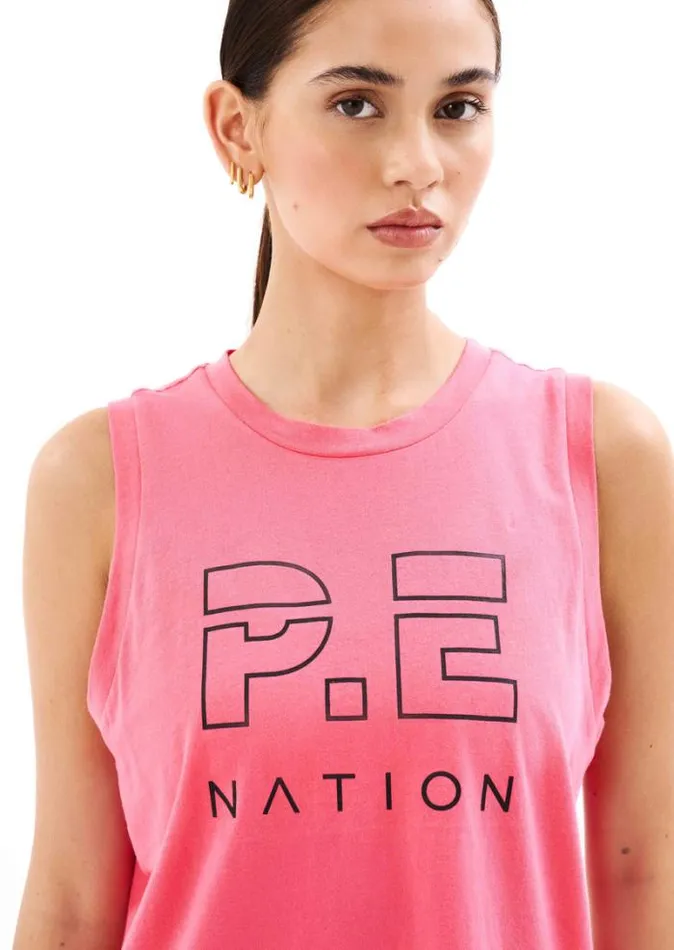 Shop SHUFFLE TANK IN DIVA PINK PE Nation Tees and Tanks
