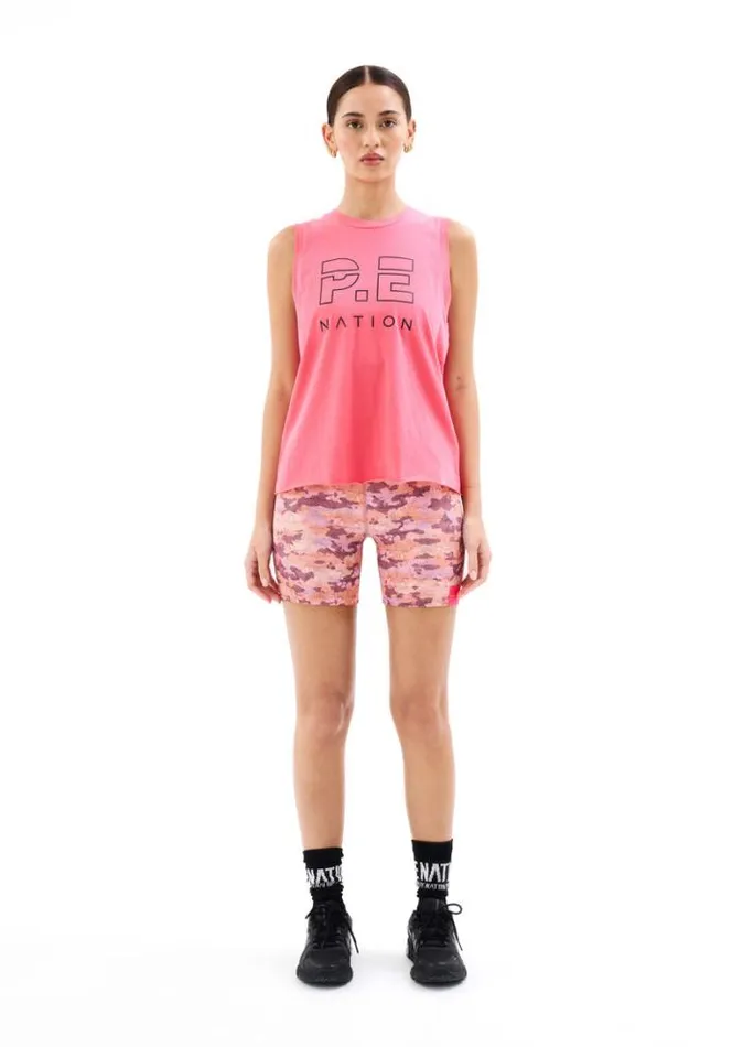 Shop SHUFFLE TANK IN DIVA PINK PE Nation Tees and Tanks