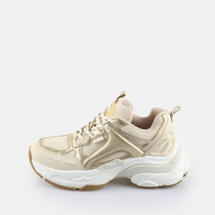 Shop Sneakers BUFFALO BFL TIGER 8211 VEGAN NAPPAMESH 8211 GOLDCREAM Goldcream