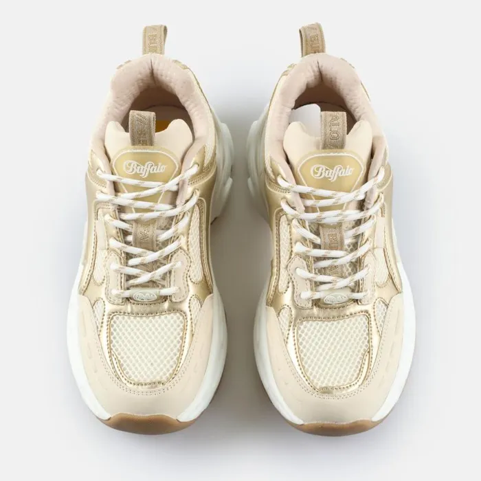 Shop Sneakers BUFFALO BFL TIGER 8211 VEGAN NAPPAMESH 8211 GOLDCREAM Goldcream