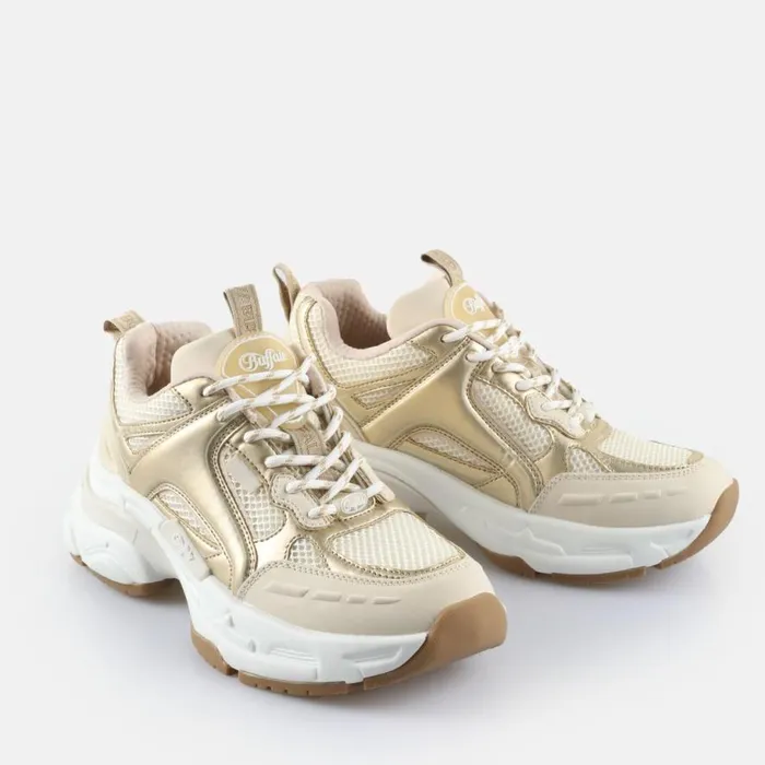 Shop Sneakers BUFFALO BFL TIGER 8211 VEGAN NAPPAMESH 8211 GOLDCREAM Goldcream