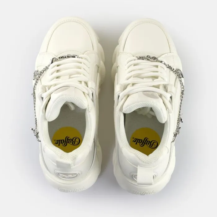 Shop Sneakers BUFFALO CLD Corin Chain Butterfly White Silver
