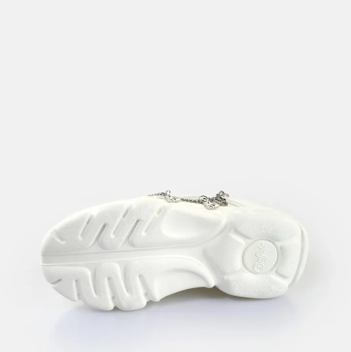 Shop Sneakers BUFFALO CLD Corin Chain Butterfly White Silver