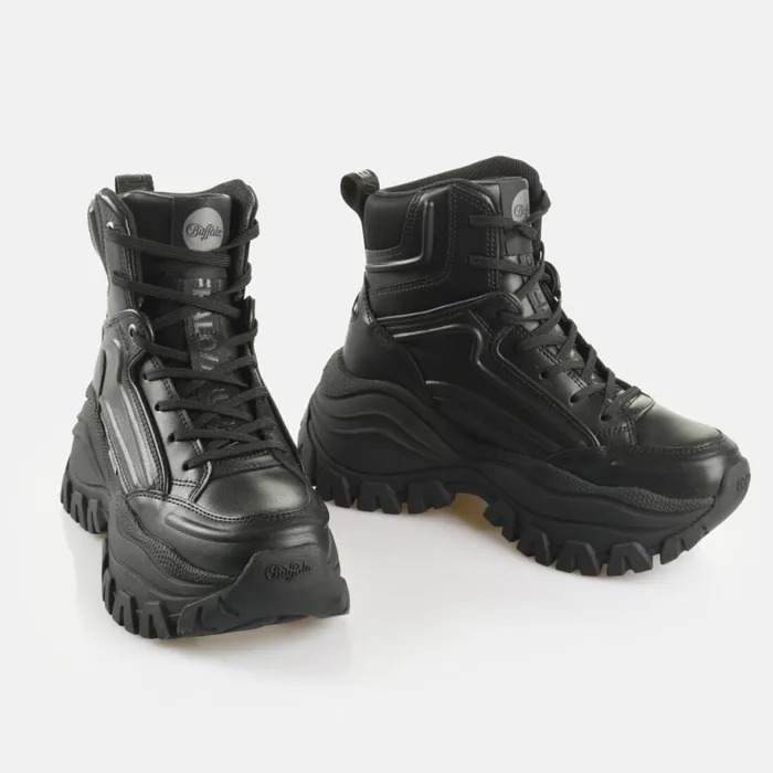 Shop Sneakers BUFFALO Lola Lace Up Mid Hike Black