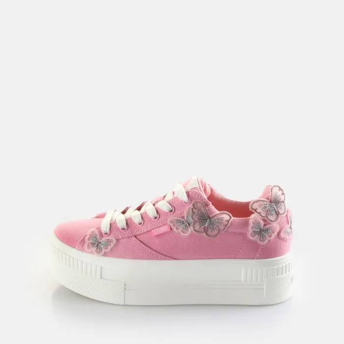 Shop Sneakers BUFFALO PAIRED BUTTERFLY LACE 8211 ORGANIC COTTON 8211 ROSERED Red