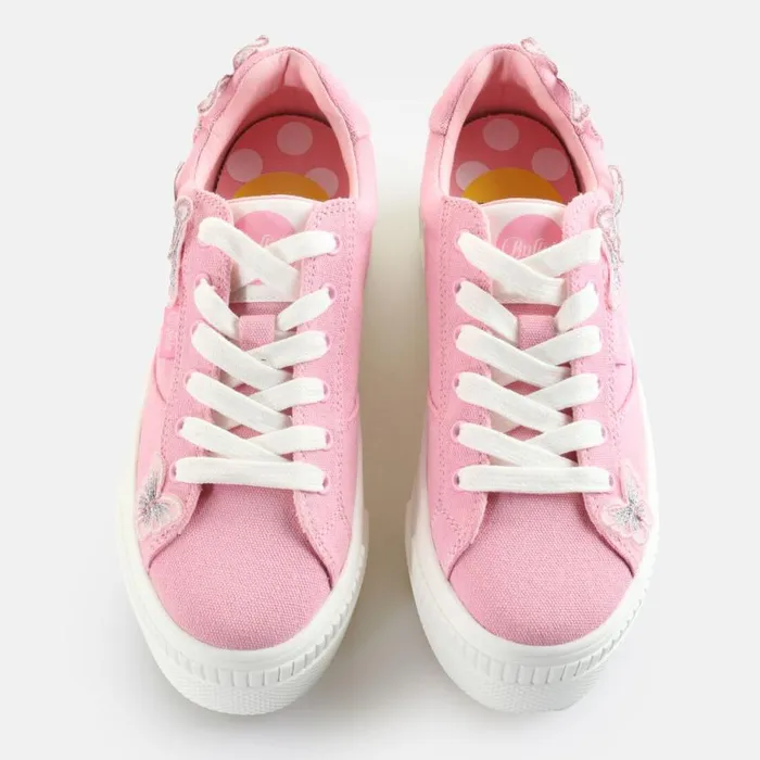 Shop Sneakers BUFFALO PAIRED BUTTERFLY LACE 8211 ORGANIC COTTON 8211 ROSERED Red