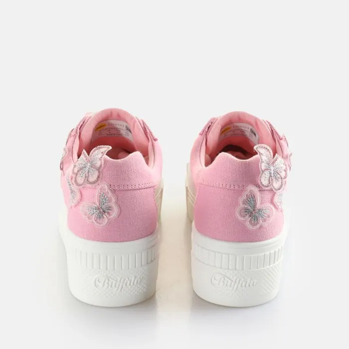 Shop Sneakers BUFFALO PAIRED BUTTERFLY LACE 8211 ORGANIC COTTON 8211 ROSERED Red
