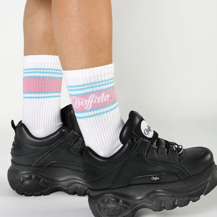 Shop Socks BUFFALO Tennis Stripes 2 Pack Whitemulticolor