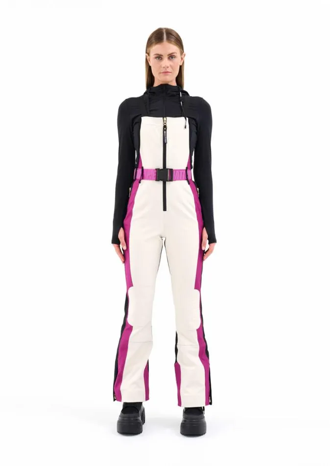 Shop ST MORTIZ BOILER SUIT IN PEARLED IVORY PE Nation Pants