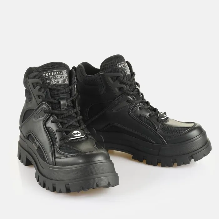 Shop Vegan Shoes BUFFALO Aspha Hyb Mid BS Black