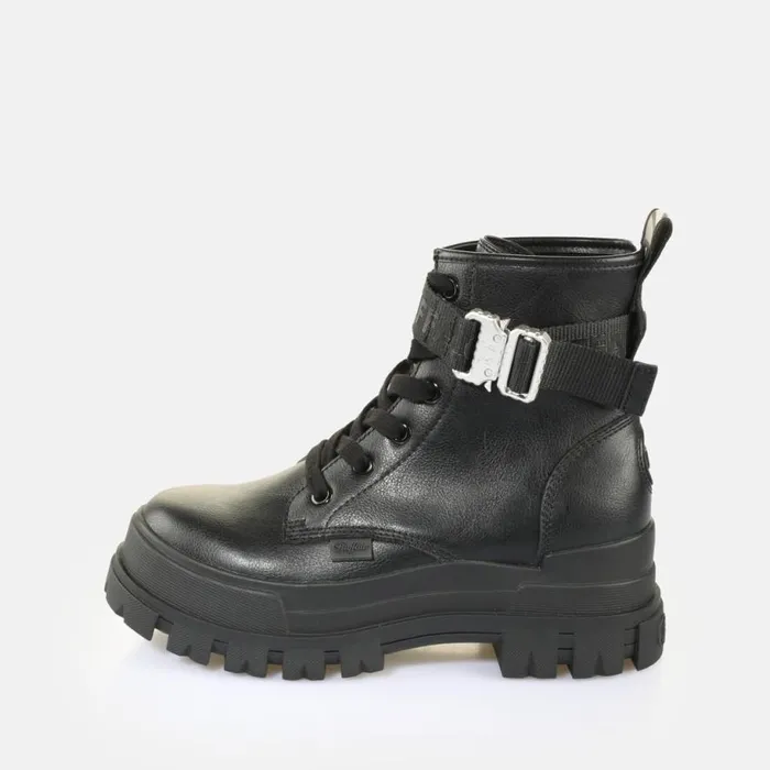 Shop Vegan Shoes BUFFALO Aspha Rld Buckle Black