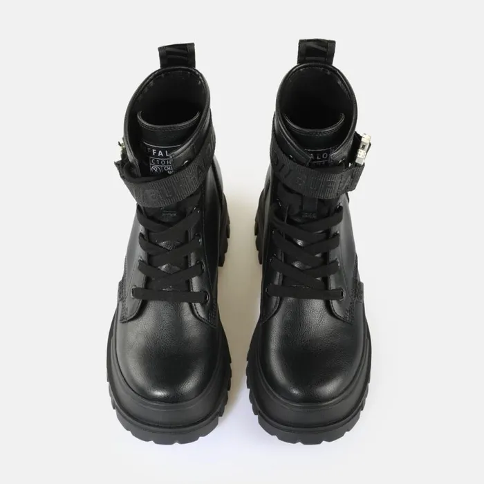 Shop Vegan Shoes BUFFALO Aspha Rld Buckle Black
