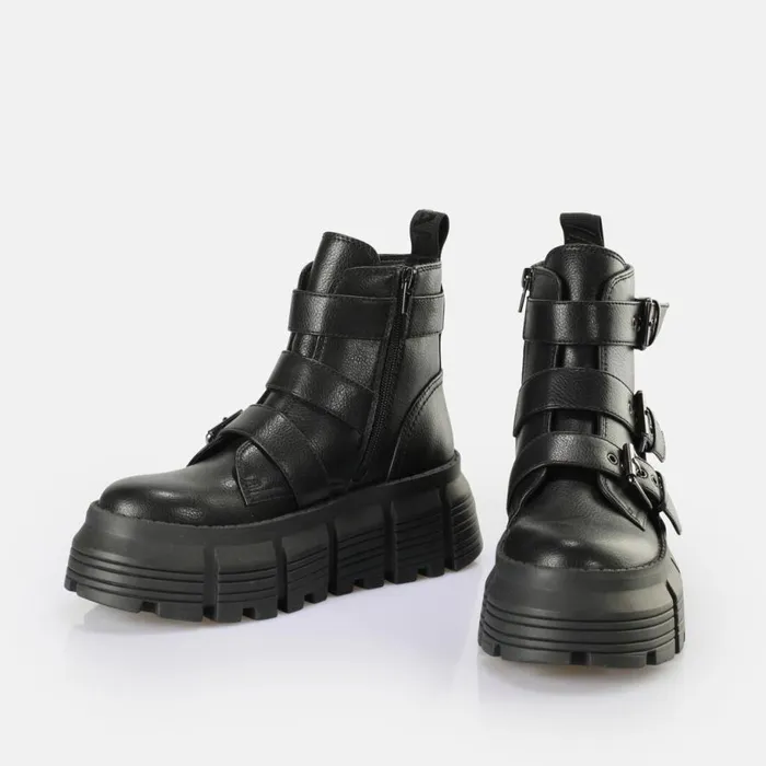 Shop Vegan Shoes BUFFALO Ava Ankleboot Black