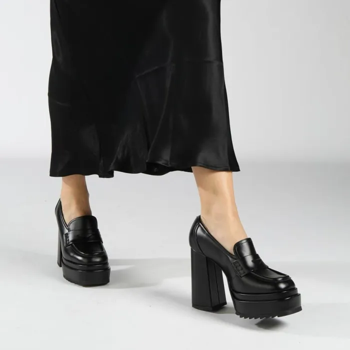 Shop Vegan Shoes BUFFALO May W Loafer Black