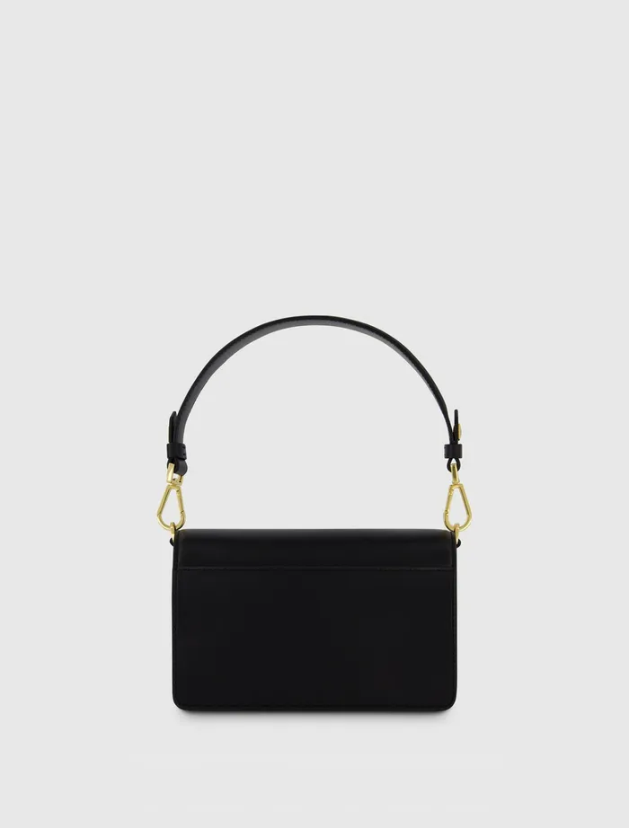 Shoulder Bags Classic Leather Shoulder Bag With Gold Hardware 8211 FINAL SALE Black 8211 Mac Duggal Women