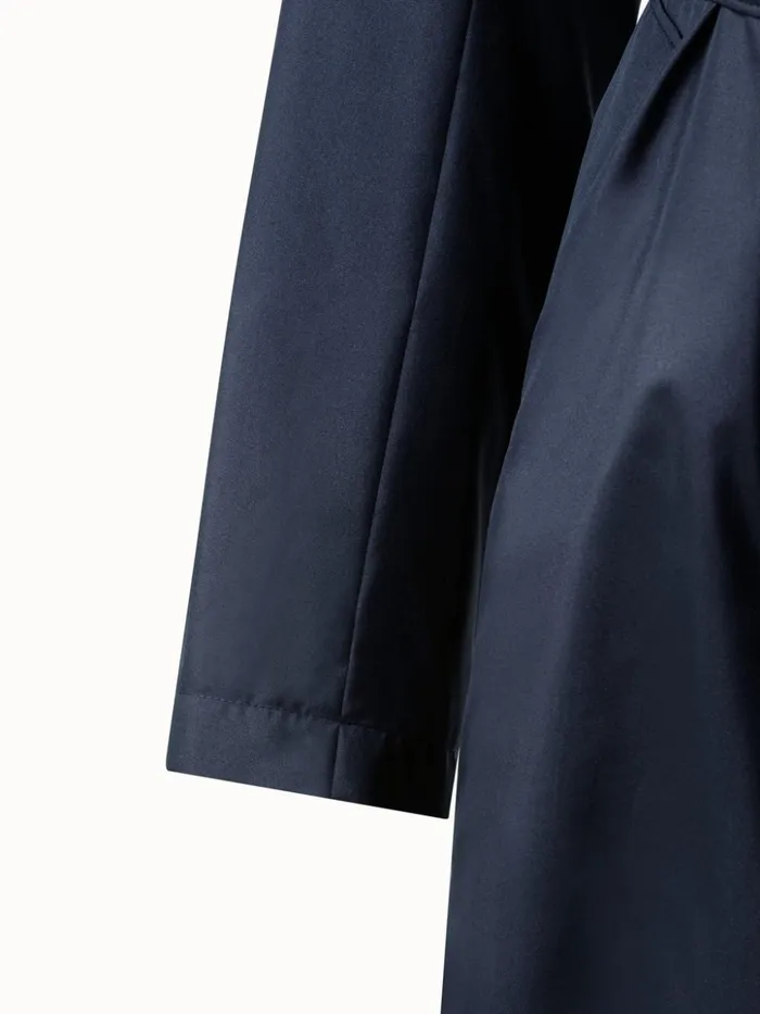 Silk Taffeta Trench Coat Navy Women Akris Coats