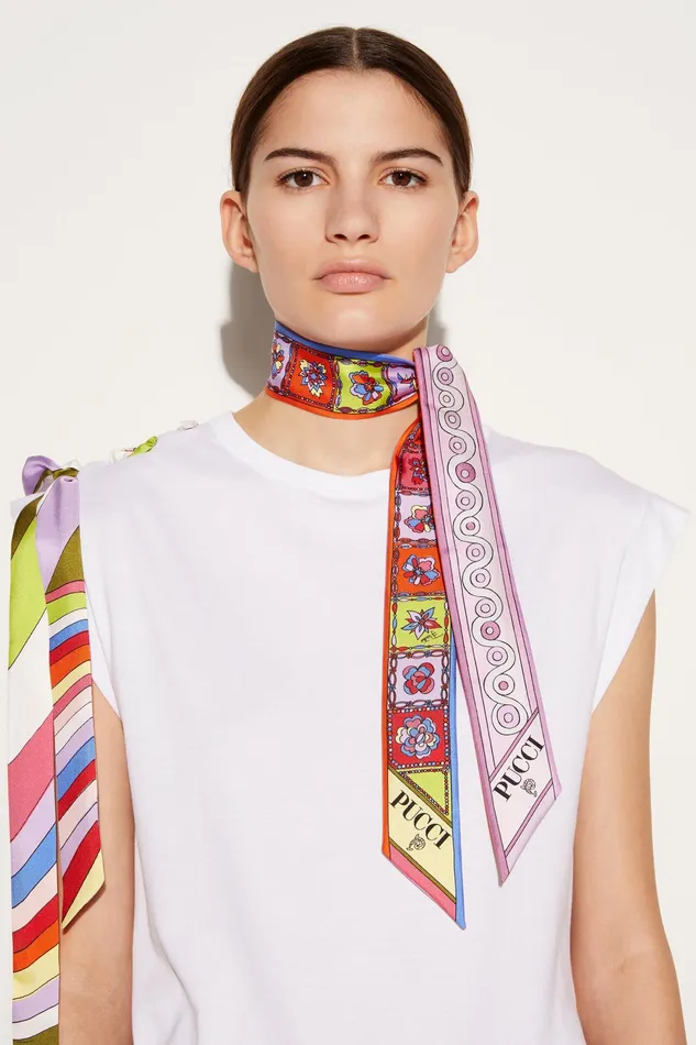 Silks Women PUCCI Iride And FestaPrint SilkTwill Scarf