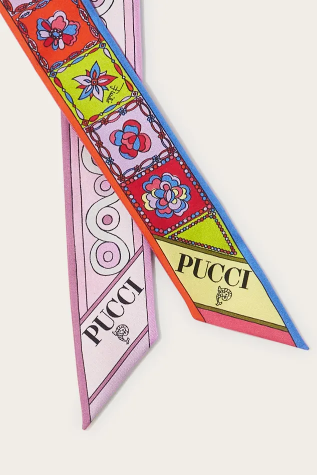 Silks Women PUCCI Iride And FestaPrint SilkTwill Scarf