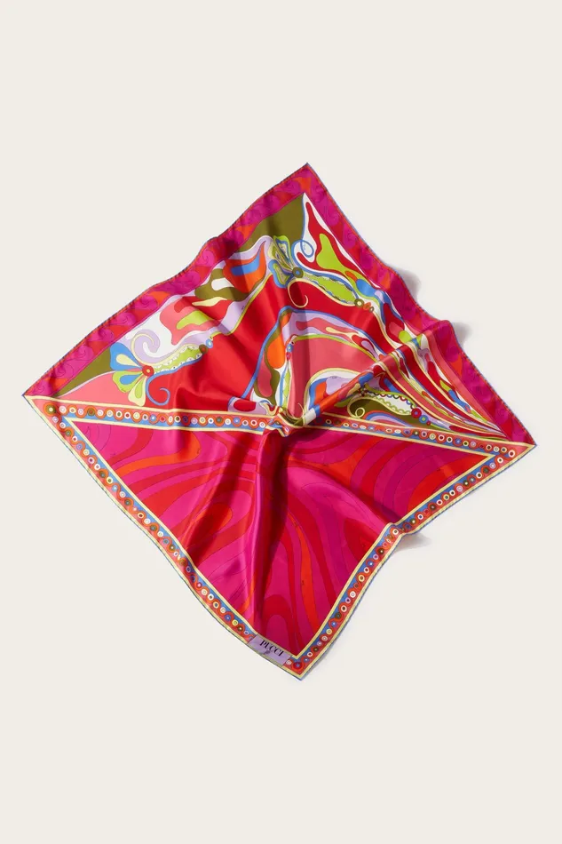 Silks Women PUCCI Marmo And OrchideePrint Large SilkTwill Carr