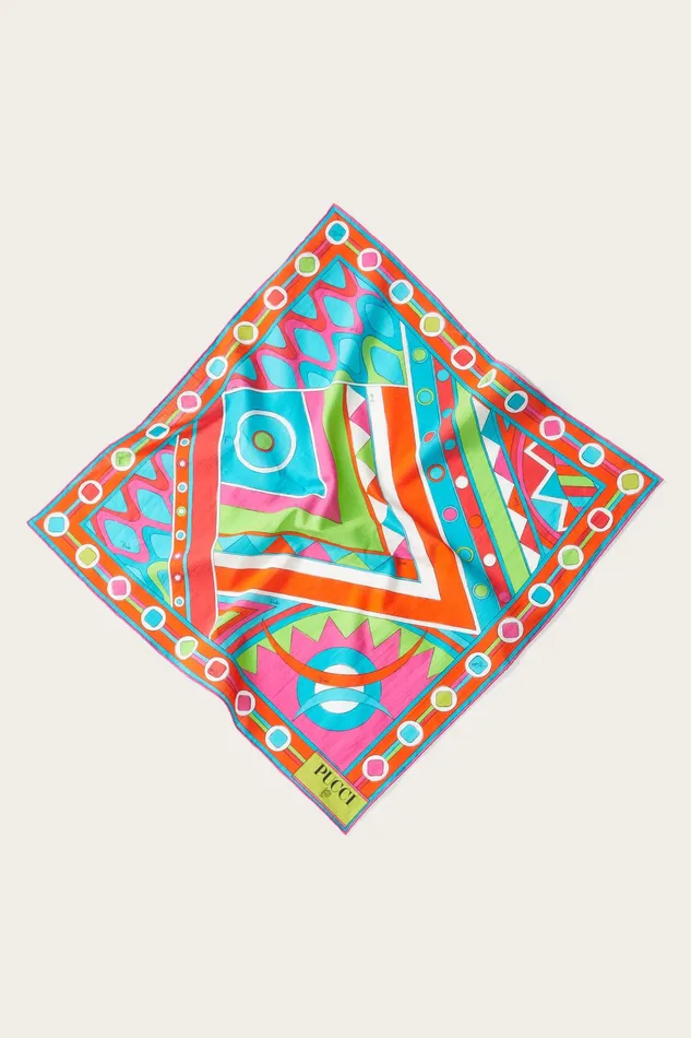 Silks Women PUCCI VivaraPrint Small Cotton Scarf