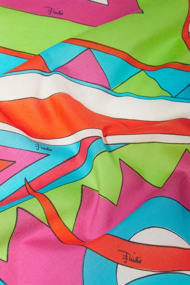 Silks Women PUCCI VivaraPrint Small Cotton Scarf