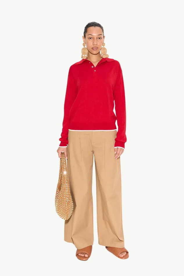 Simon Miller Bottoms Thorne Twill Pant In Khaki Cotton 8211 Women