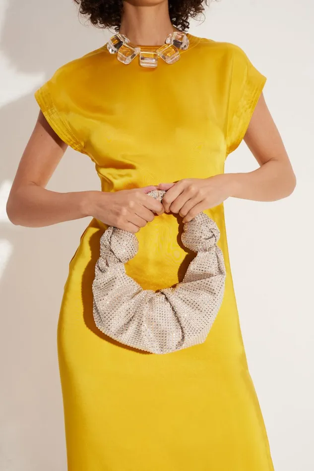 Simon Miller Dresses Argan Satin Dress In Star Gold 8211 Women