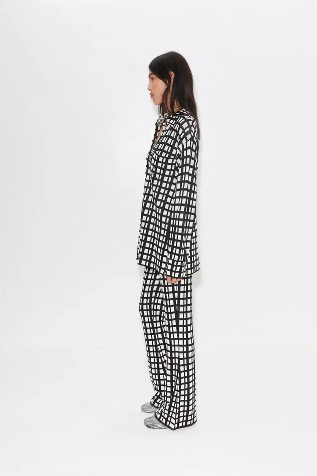 Simon Miller Knitwear Blaz Knit Jacket In Windowpane 8211 Women Simon Miller Knitwear Blaz Knit Jacket In Windowpane 8211 Women